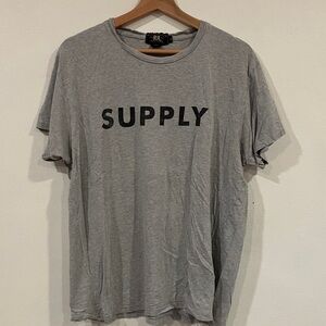 RRL Vintage 2000 Ralph Lauren Gray T-Shirt with Logo Patch